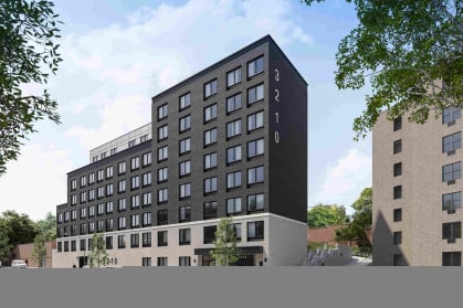 A rendering of the seven-story development in the East Elmhurst neighborhood of Queens.